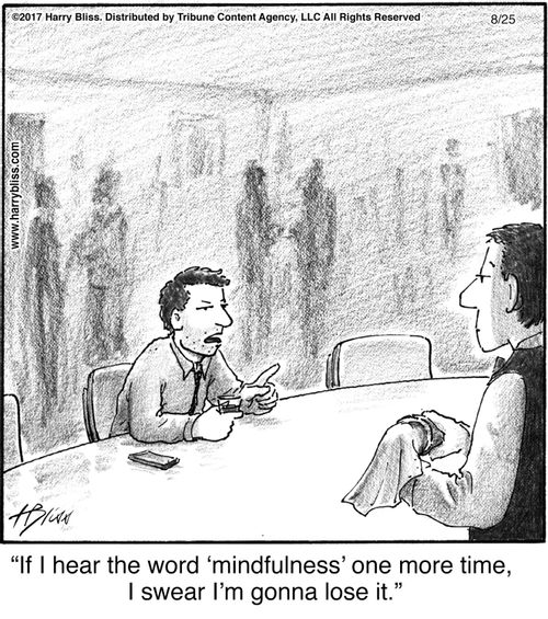 "If I hear the word ‘mindfulness’ one more time, I swear I’m gonna lose it."