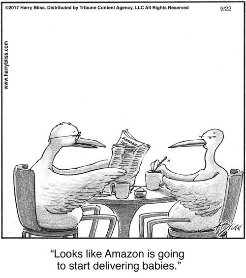 "Looks like Amazon is going to start delivering babies."