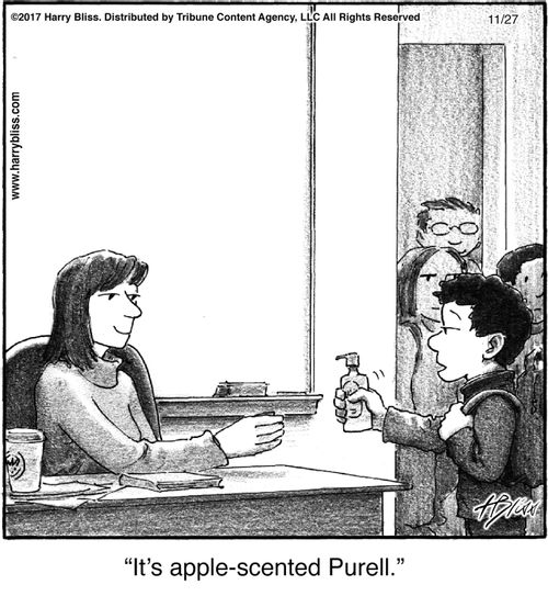 "It's apple-scented Purell."