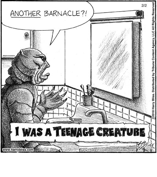 "Another barnacle?!"  "I was a teenage creature."