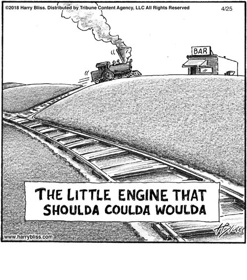 "The little engine that shoulda coulda woulda."