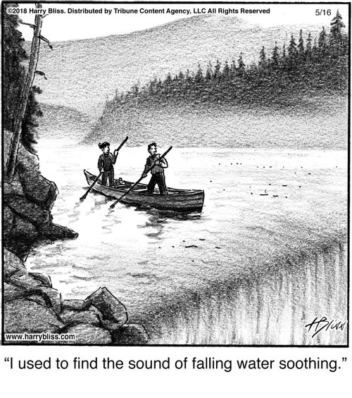 "I used to find the sound of falling water soothing."
