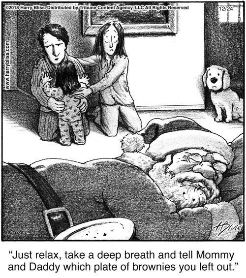 "Just relax, take a deep breath and tell Mommy and Daddy which plate of brownies you left out."