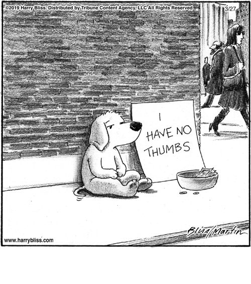 "I have no thumbs."