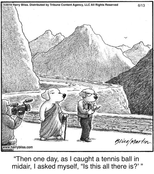 "Then one day, as I caught a tennis ball in midair, I asked myself, 'Is this all there is?'"