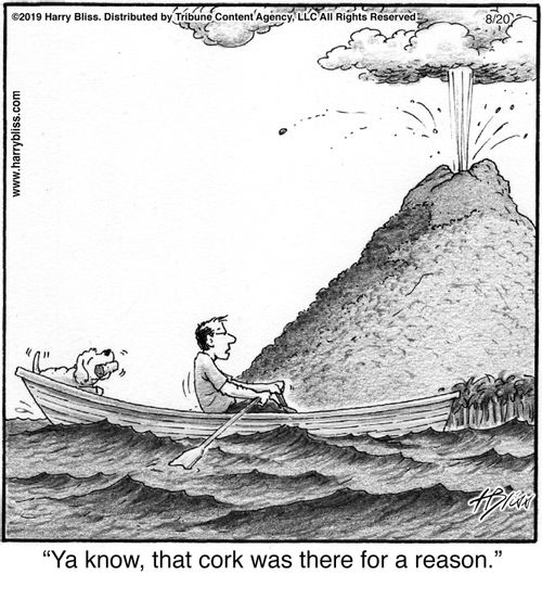 "Ya know, that cork was there for a reason."