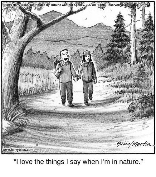 "I love the things I say when I’m in nature."