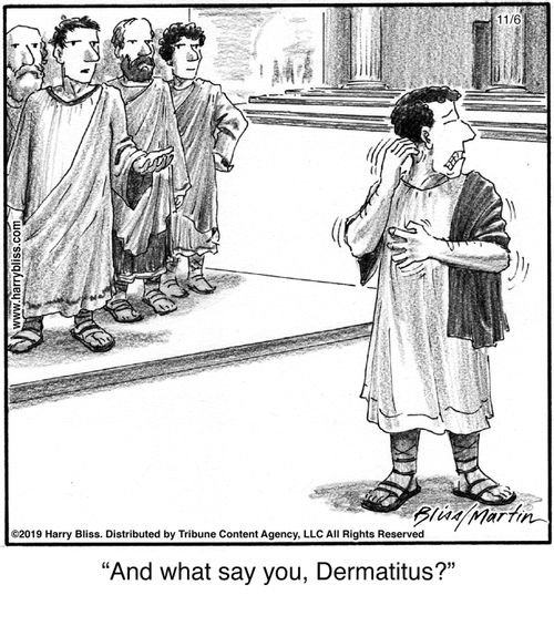 "And what say you, Dermatitis?"