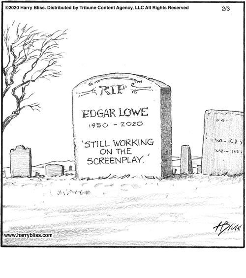 "Still working on the screenplay."