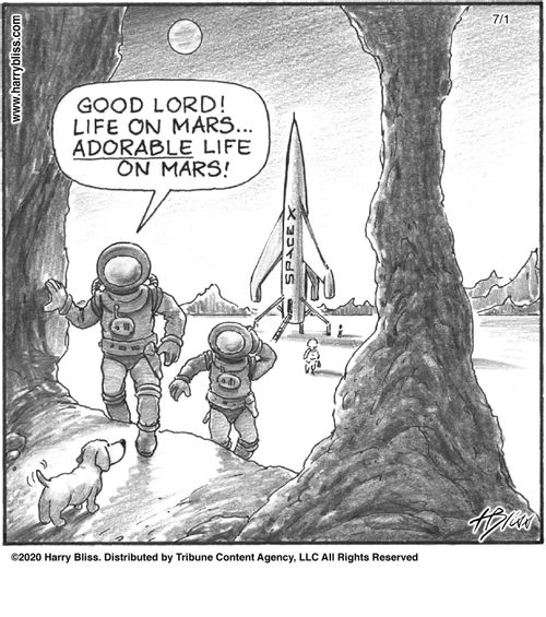 "Good Lord! Life on Mars...adorable life on Mars!"