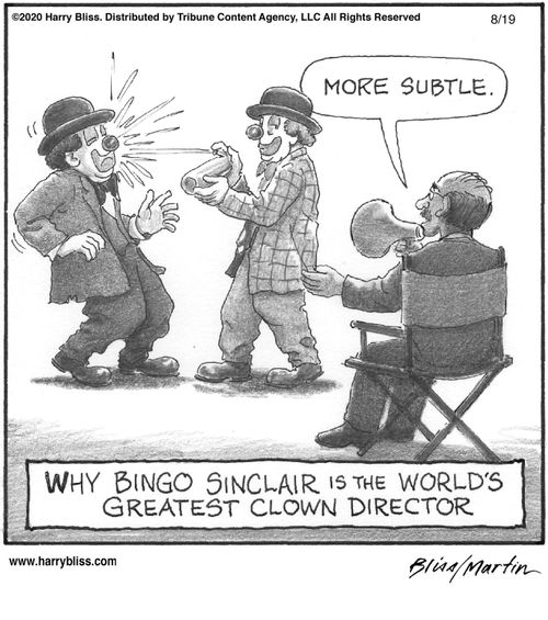 "Why Bingo Sinclair is the world's greatest clown director"