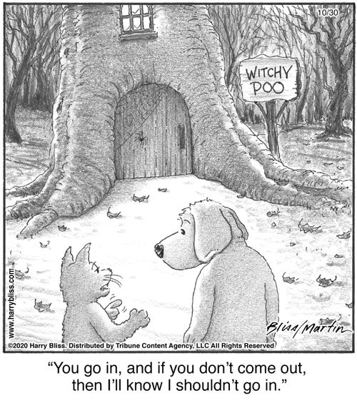 "You go in, and if you don't come out, then I'll know I shouldn't go in."