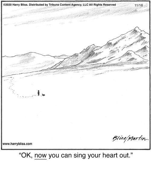 "OK, now you can sing your heart out."