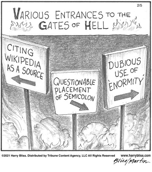 "Various entrances to the gates of Hell."