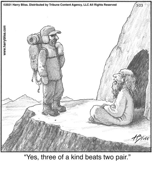 "Yes, three of a kind beats two pair."
