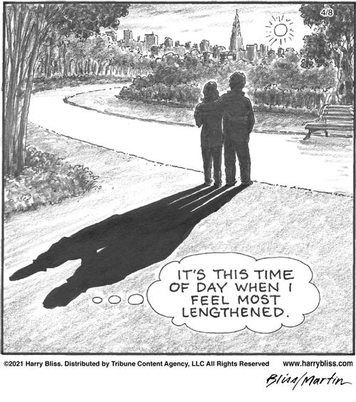 "It's this time of day when I feel most lengthened."