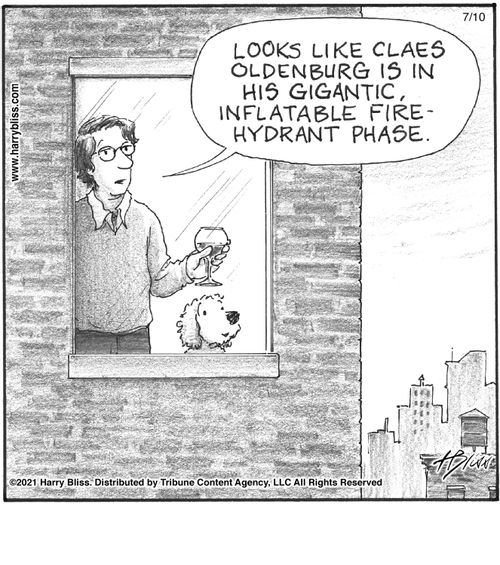 "Looks like Claes Oldenburg is in his gigantic, inflatable fire-hydrant phase."