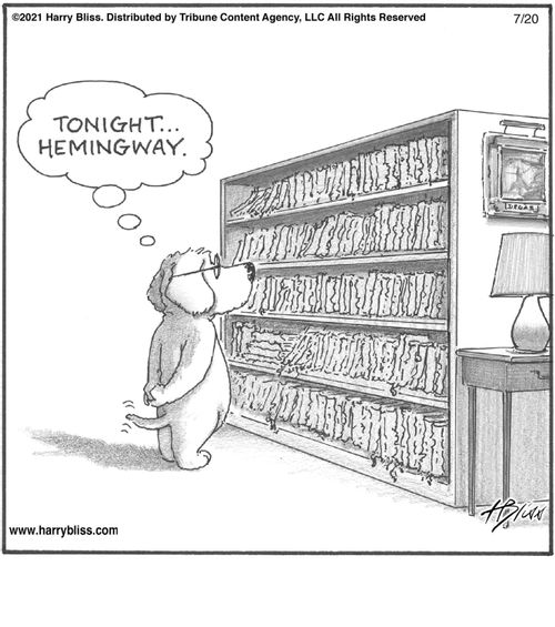 "Tonight... Hemingway."