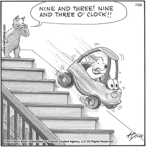 "Nine and three! Nine and three o’clock!!"