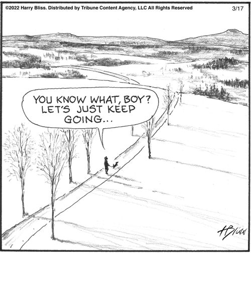 "You know what, boy? Let's just keep going..."