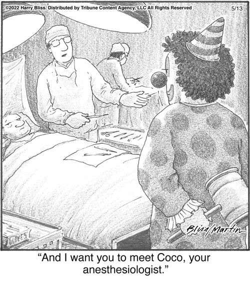 "And I want you to meet Coco, your anesthesiologist."