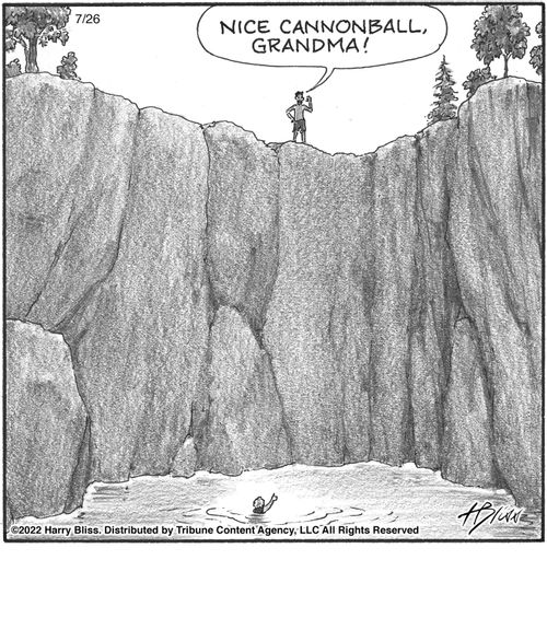 "Nice cannonball, Grandma!"