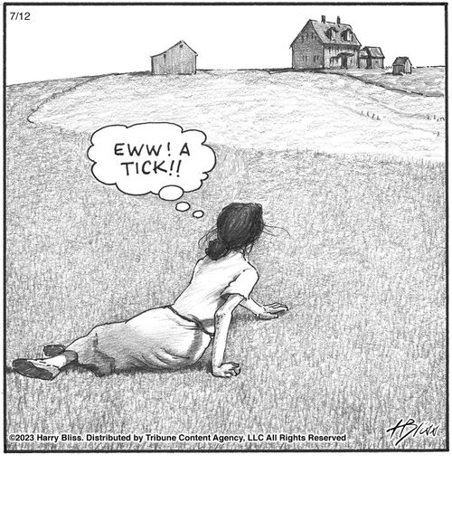 "Eww! A tick!"