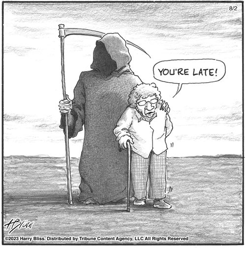"You're late!"