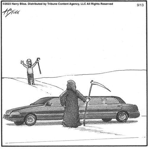 "Wow. A stretch hearse!"