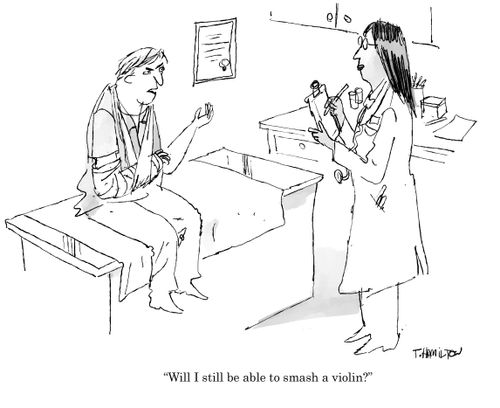 "Will I still be able to smash a violin?"