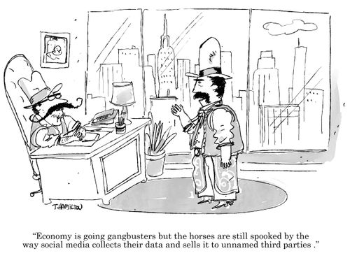 "Economy is going gangbusters but the horses are still spooked by the way social media collects their data and sells it to unnamed third parties."
