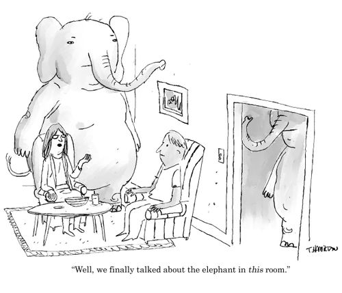 "Well, we finally talked about the elephant in this room."