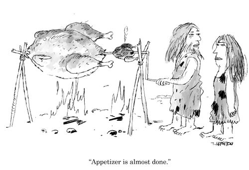 "Appetizer is almost done."