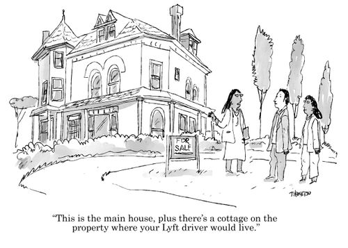 "This is the main house, plus there's a cottage on the property where your Lyft driver would live."