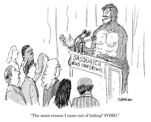The main reason I came out of hiding? FOMO."
