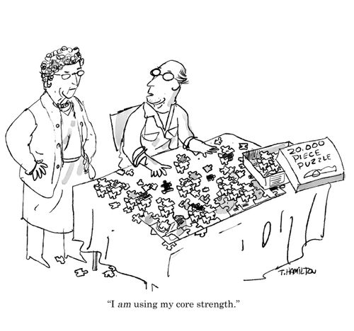 "I am using my core strength."