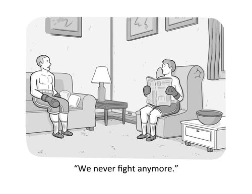 "We never fight anymore."