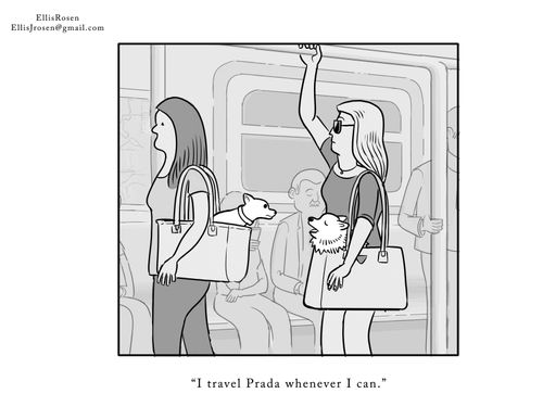 "I travel Prada whenever I can."