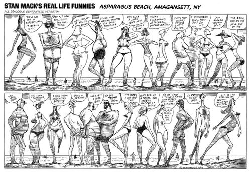 Stan Mack's Real Life Funnies: Asparagus Beach, Amagansett, NY.