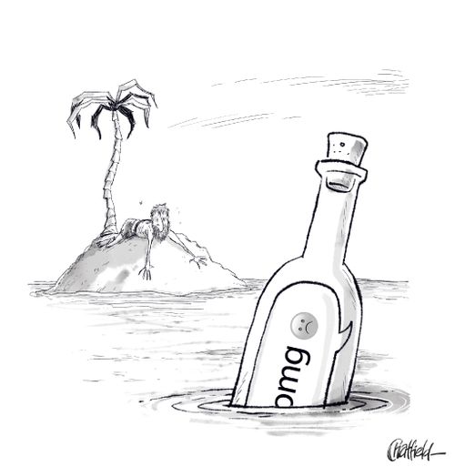 Text in a bottle