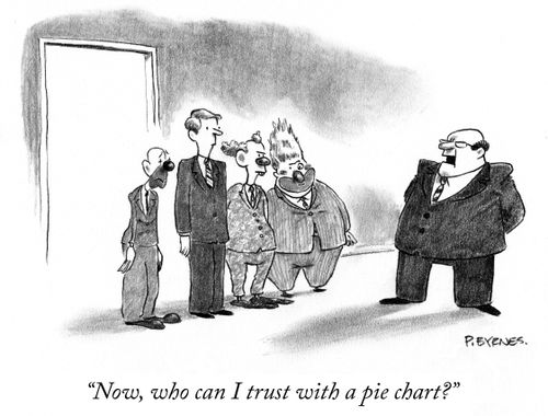 "Now, who can I trust with a pie chart?"