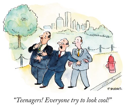 "Teenagers! Everyone try to look cool!"