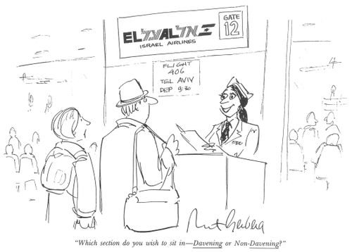 "Which section do you wish to sit in—Davening or Non-Davening?"