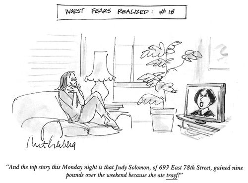"Judy Solomon gained nine pounds over the weekend because she ate trayf!"