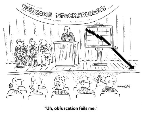 "Uh, obfuscation fails me."