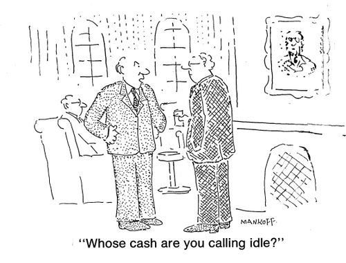 "Whose cash are you calling idle?"