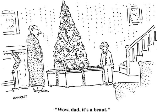 "Wow, dad, it's a beaut."
