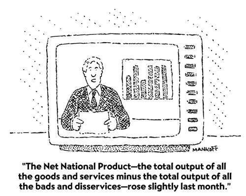 "The Net National Product rose slightly last month."