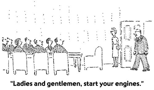 "Ladies and gentlemen, start your engines."