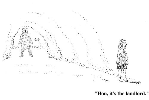 "Hon, it's the landlord."